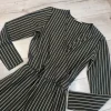 Długi kombinezon elegancki w paski na zakładkę casual MSCH M