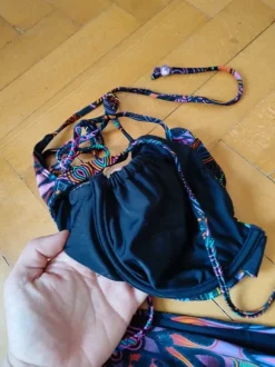Dwustronny strój kąpielowy bikini dwuczęściowe Medicine wzory czarny lato wakacje summer2026
