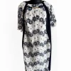 Elegancka sukienka granatowa plus size rozmiar 44 chrzciny komunia wesele