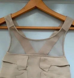 Elegancka sukienka kawa z mlekiem 100% jedwab
