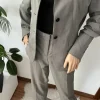 Elegancki damski garnitur szary komplet marynarka + spodnie 38 M More & More