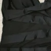 Elegancki, czarny jednoczęściowy strój kąpielowy M z siateczkowymi wstawkami, wiązany na szyi. Nowy.