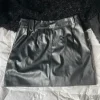 Faux Leather Mini Skirt Alternative 76 Cm Waist