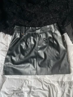 Faux Leather Mini Skirt Alternative 76 Cm Waist