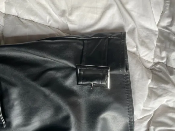 Faux Leather Mini Skirt Alternative 76 Cm Waist