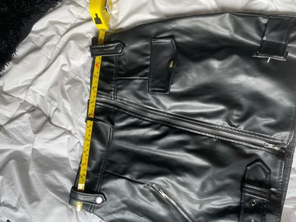 Faux Leather Mini Skirt Alternative 76 Cm Waist