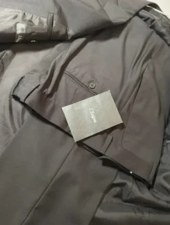 Garnitur męski Zegna L czarny komplet premium marynarka spodnie wiskoza elegancki biznes formalny