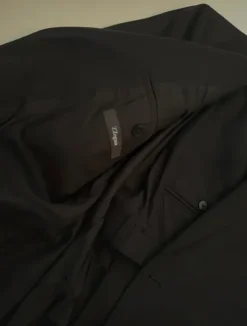 Garnitur męski Zegna L czarny komplet premium marynarka spodnie wiskoza elegancki biznes formalny