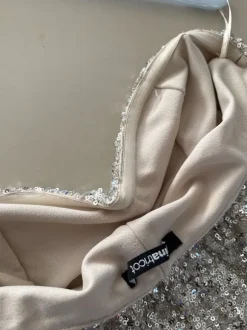 Gina Tricot paillet stropløs top