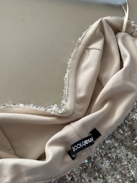 Gina Tricot paillet stropløs top