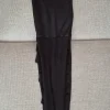 Gothic svarta tights med remdetaljer