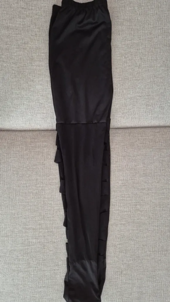Gothic svarta tights med remdetaljer