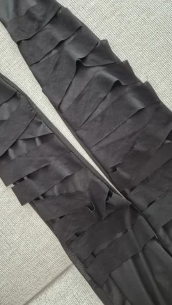Gothic svarta tights med remdetaljer