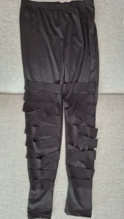 Gothic svarta tights med remdetaljer