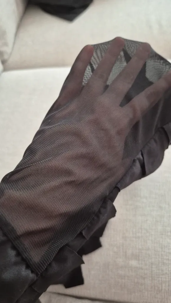 Gothic svarta tights med remdetaljer