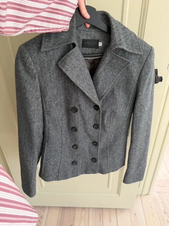 Grå blazer jakke