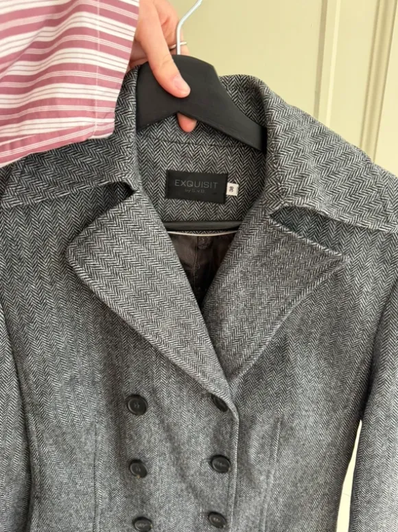 Grå blazer jakke