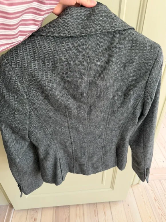 Grå blazer jakke