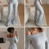 Grå off-shoulder jumpsuit fra New Yorker – str. XS/S