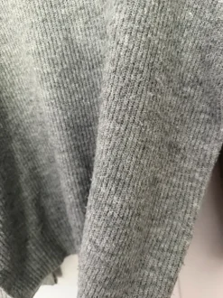 Grå stickad tröja oversized / Szary sweter oversize M chunky knit grey classic
