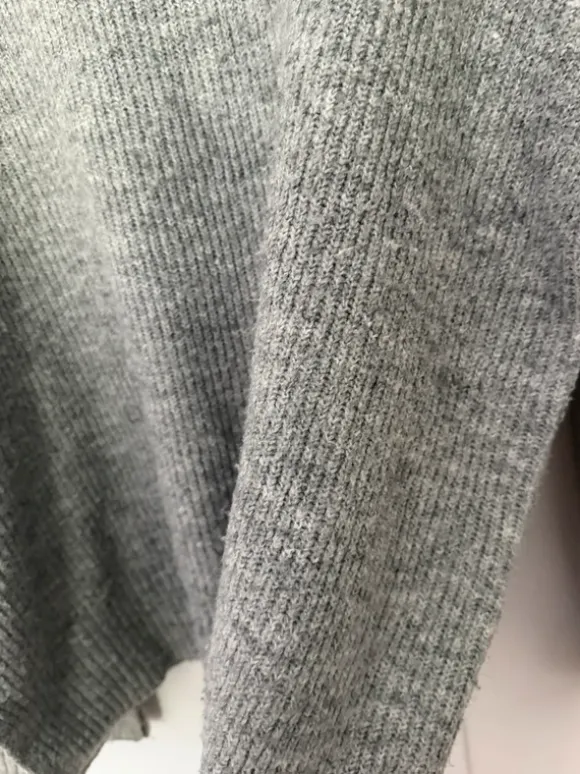 Grå stickad tröja oversized / Szary sweter oversize M chunky knit grey classic