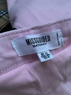Graviditetsbukser denim lyserøde ubrugte jeans brede ben