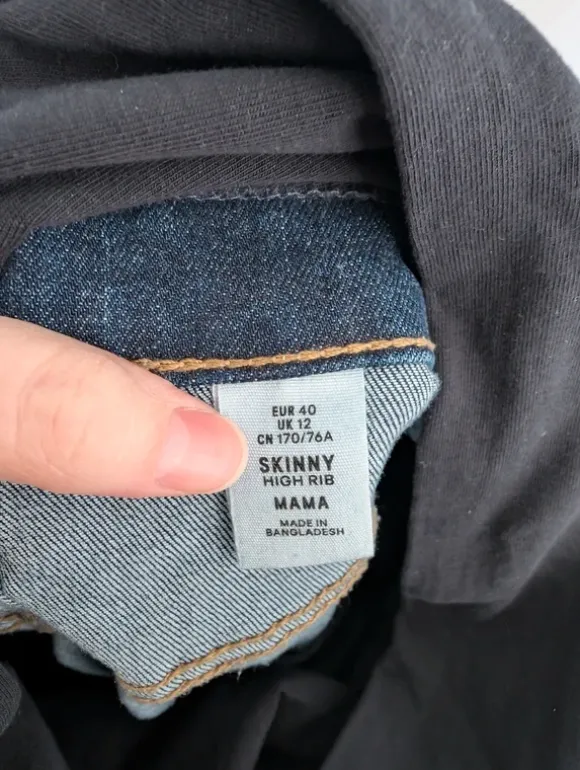 Gravidjeans blå stl 40