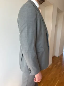 Grey blazer in wool stretch 58L, Slim fit, Grey