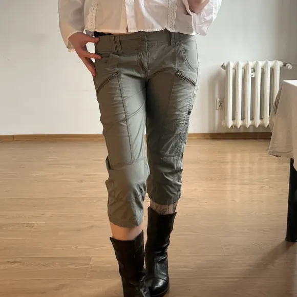 grunge capri pants vintage khaki shorts avant garde