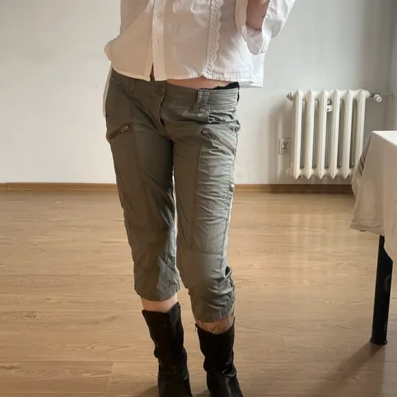 grunge capri pants vintage khaki shorts avant garde