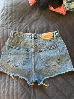High waist jeans shorts
