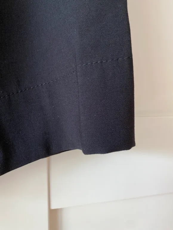 H&M czarne eleganckie spodenki r. 38 dobry skład minimalizm