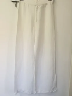 H&M linen blend spodnie pants szerokie nogawki lniane len viscose