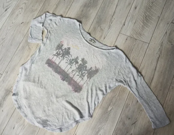 Hollister Bluzka Ażurowa Asymetryczna High-Low XS/S Oversize