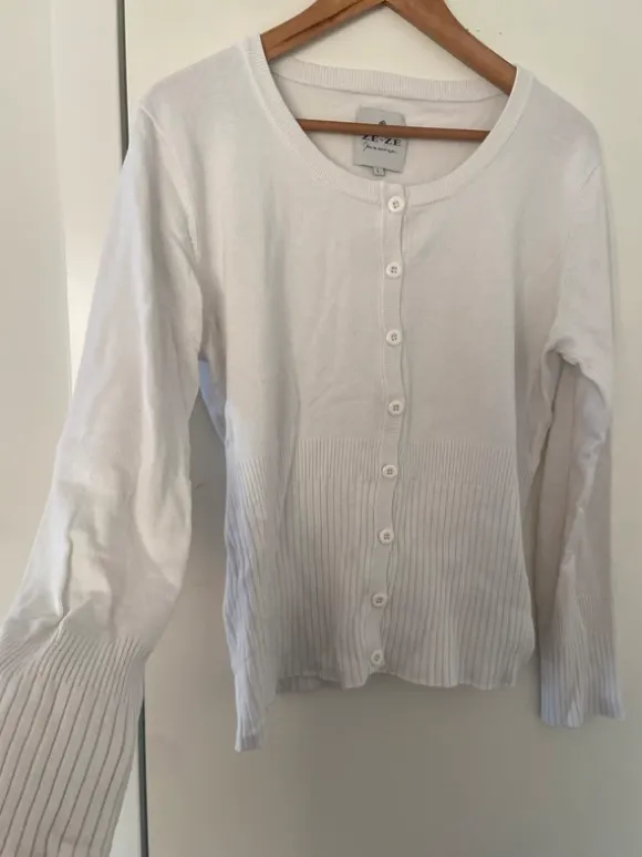 Hvid cardigan