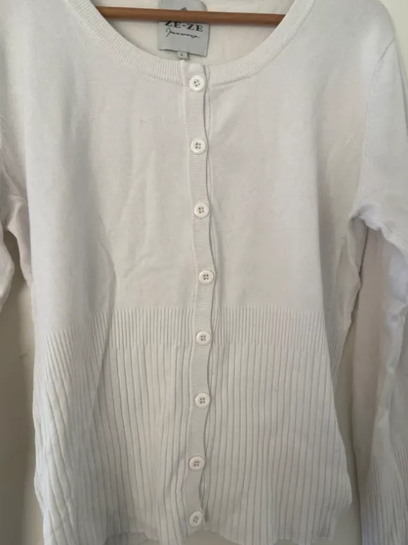 Hvid cardigan