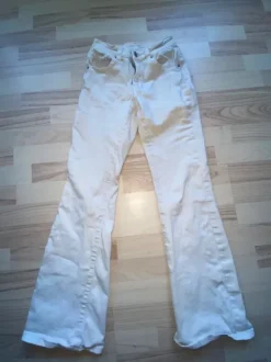 Hvide flare jeans