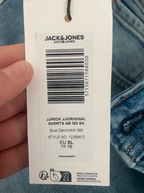 Jack & Jones blå shorts, storlek XL