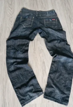 Jeansy Kon & Mon Y2K Cyber Grunge Unikatowy Pas Bootcut Vintage