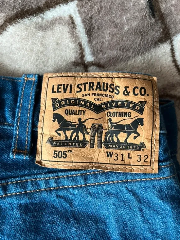 Jeansy Levi’s 505 Orange Tab W31 L32 proste straight denim