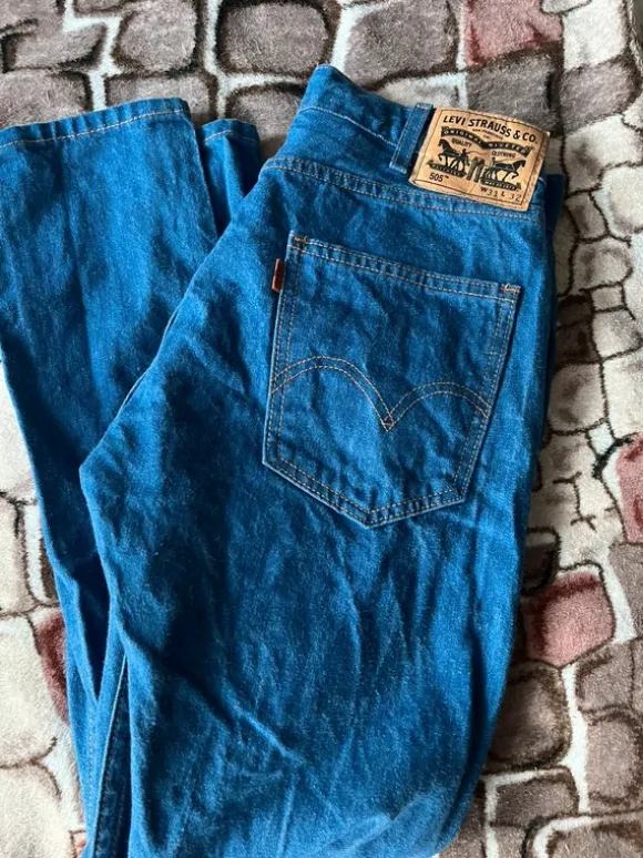 Jeansy Levi’s 505 Orange Tab W31 L32 proste straight denim