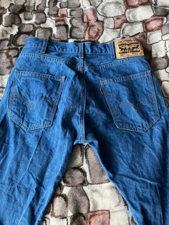 Jeansy Levi’s 505 Orange Tab W31 L32 proste straight denim