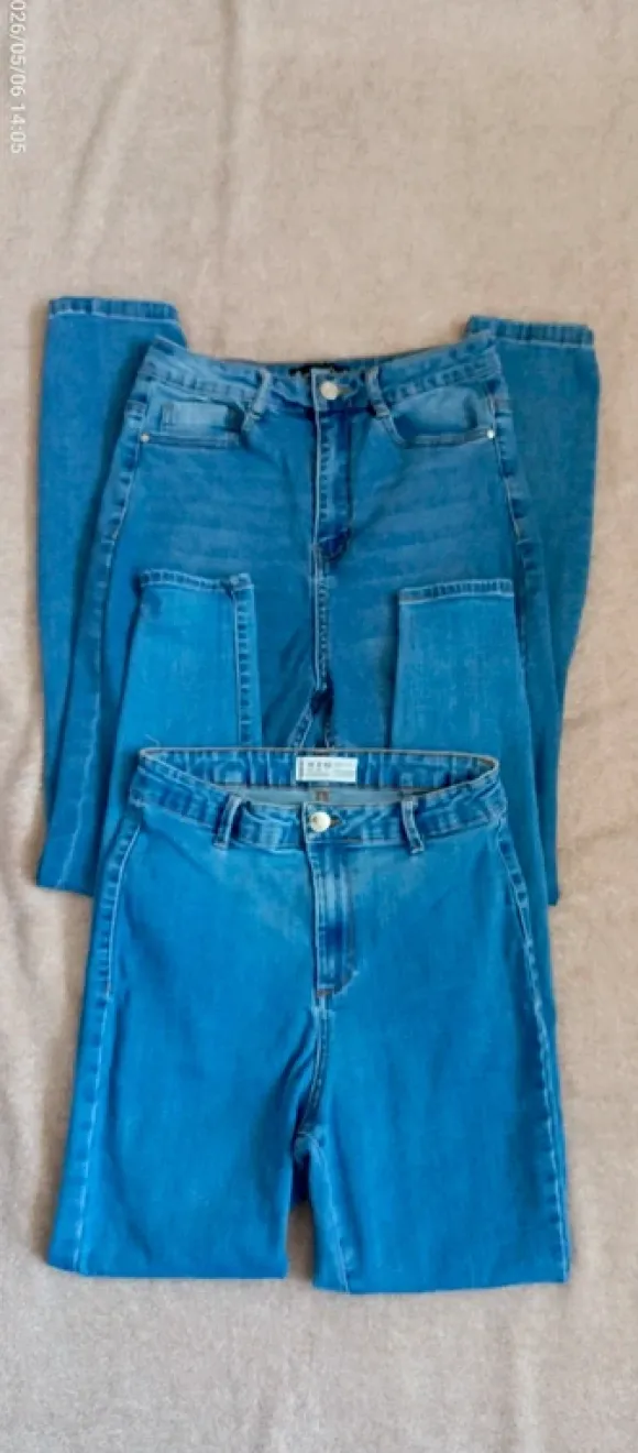 Jeansy z wysokim stanem, rozmiar 38 Primark, Sinner