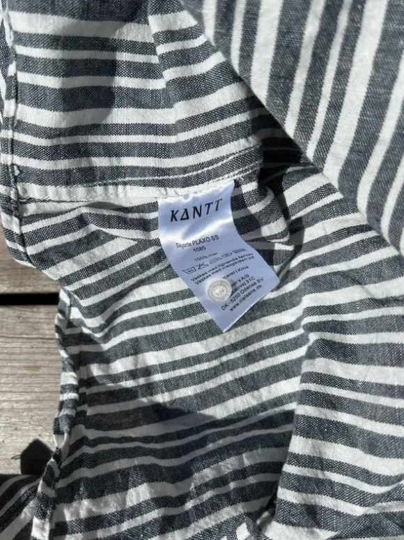 Kantt kortærmet linen herre shirt