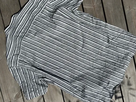 Kantt kortærmet linen herre shirt