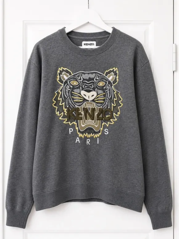 KENZO Tiger Sweatshirt Grey – Size L (fits M)