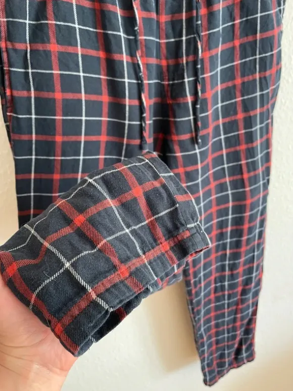 Klassisk grunge ternede bukser i 100% bomuld – Blød bomuld – Str. M fra H&M
