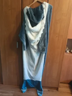 Koc Rekin Shark Blanket Śpiwór Niebieski