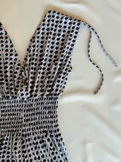 Kombinezon damski boho wiskozowy S/M szerokie nogawki lato Y2K