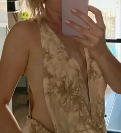 Kombinezon dla kobiet bez rękawów długie nogawki marki Twinset Milano tie-dye rozmiar L